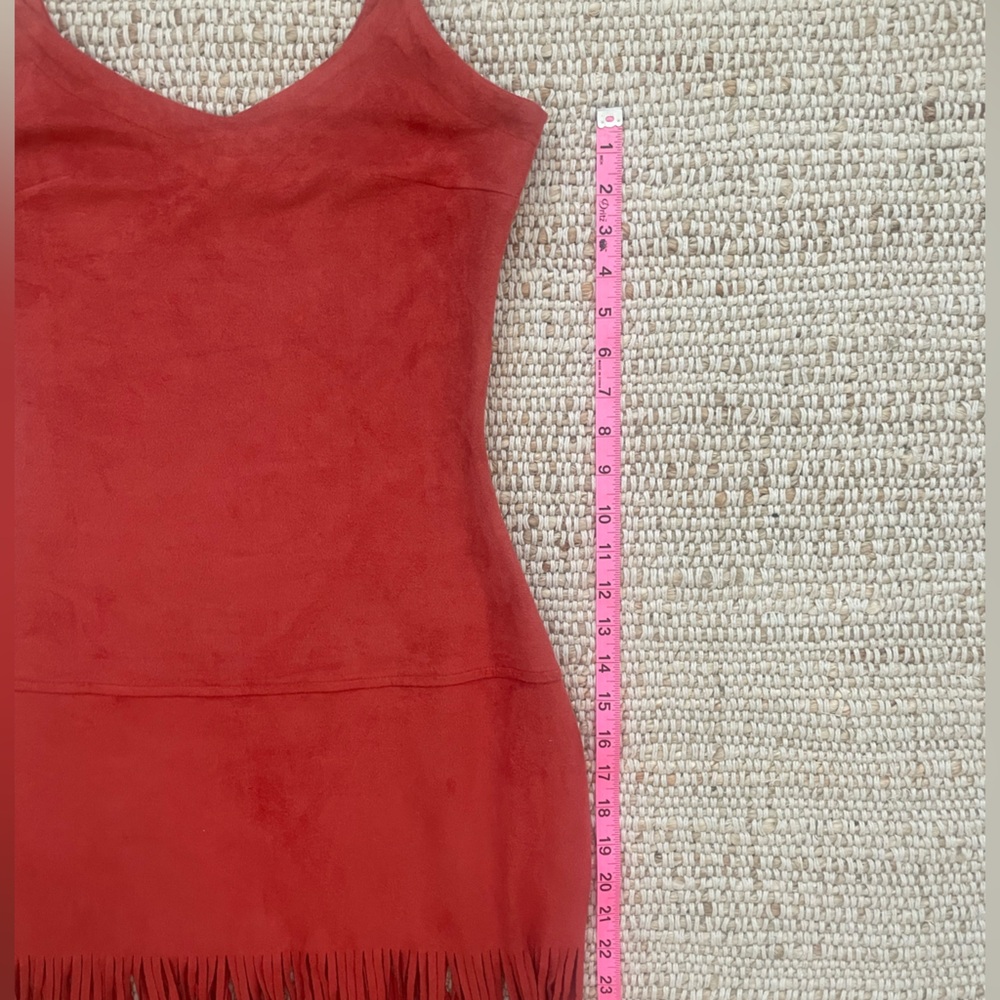 Design Lab Lord & Taylor Red Spaghetti Strap Bodycon Midi Dress - Picture 6 of 6